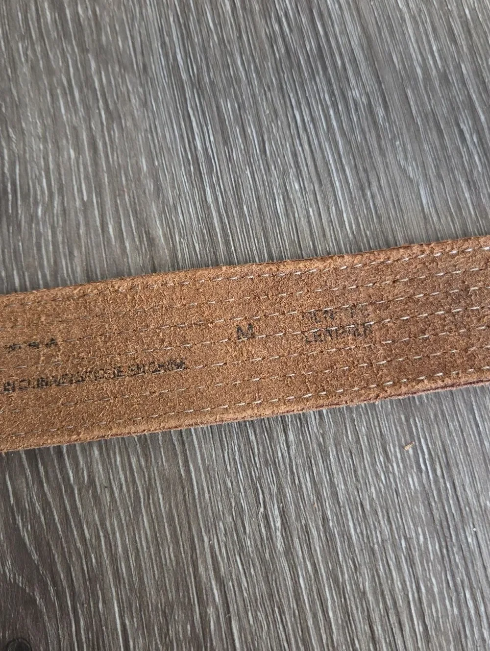 AMERICAN EAGLE BROWN GENUINE LEATHER  STITCHED CASUAL BELT Sz M Unisex